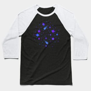 Pixelated Space Baseball T-Shirt